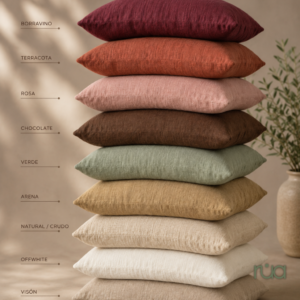 Fundas de almohadones de tusor liso I Base