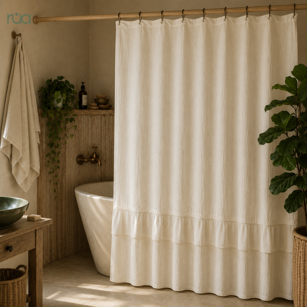Cortina de baño I Jaspe